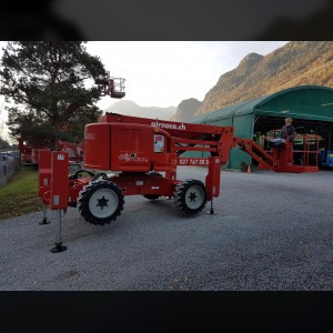 Nacelle automotrice 16m avec stabilisateurs