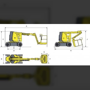 articulating boom lif 12m